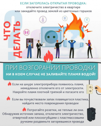 Что делать, если загорелась  электрическая проводка?