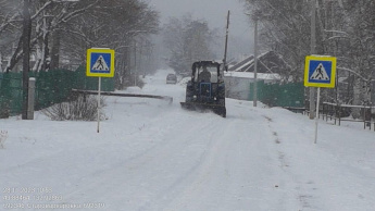 В селах округа ликвидированы последствия снегопада