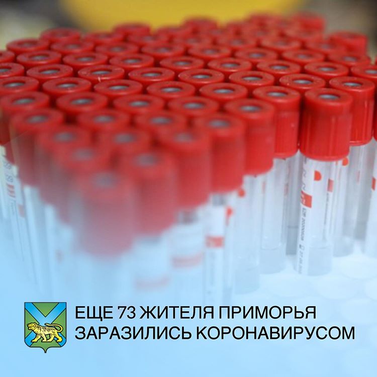 За минувшие сутки еще у 73 человек в Приморье выявили коронавирус. Всего с начала пандемии в крае зарегистрировали 10137 случаев заражения COVID-19