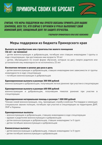 Меры поддержки
