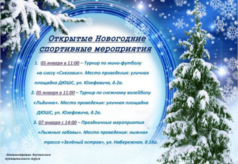 Приглашаем жителей и гостей округа провести новогодние каникулы активно