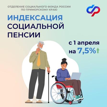 Отделение СФР по Приморскому краю проиндексировало государственные пенсии на 7,5%