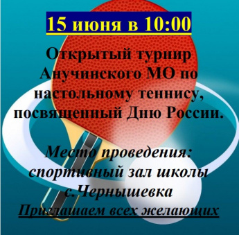 Приглашаем всех желающих принять участие в соревнованиях по настольному теннису