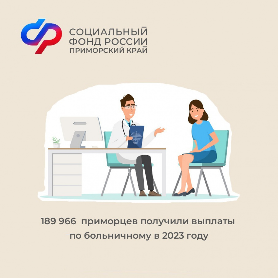190 тысяч приморцев получили пособие по временной нетрудоспособности в 2023 году