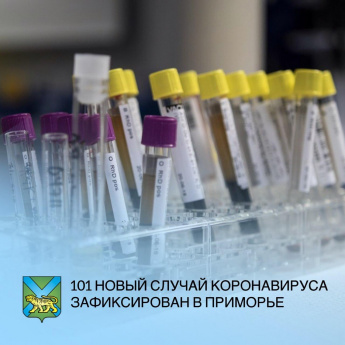 Еще 101 человек заболел коронавирусом за прошедшие сутки в Приморье. Всего с начала пандемии в крае выявлено 3 270 случаев заражения COVID-19.