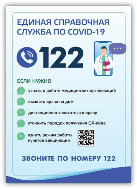 "122" - горячая линия по COVID-19